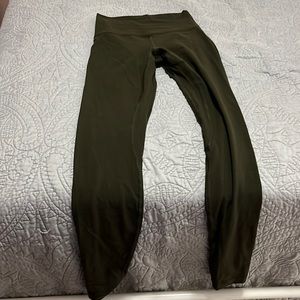Lululemon Single Lined Align Leggings 25 Inch Army Green